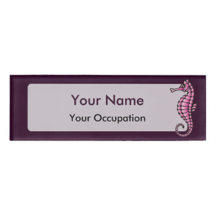Badge D'identification Rose de Seahorse