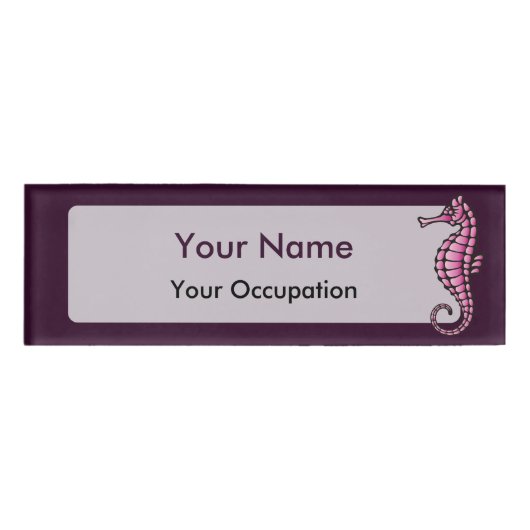 Badge D'identification Rose de Seahorse (Devant)