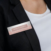 Badge D'identification Rose Gold & Silver Maquillage Artiste Salon des ch