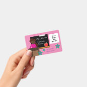 badge d'identification rose pour enseignant de k-1 (Handheld)