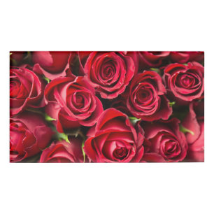 Badge D'identification Roses rouges