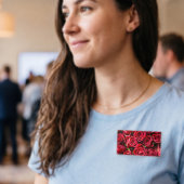 Badge D'identification Roses rouges