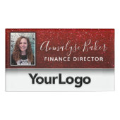 Badge D'identification Ruby Red Parties scintillant Professional CNA Nurs (Devant)