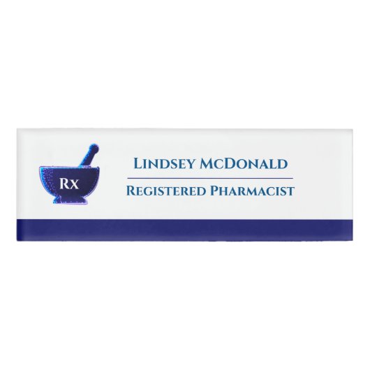 Badge D'identification RX Pharmacie Logo Pharmacie Pharmacie Médicale (Devant)