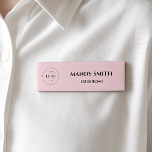 Badge D'identification Salon de beauté rose magnétique Maquillage