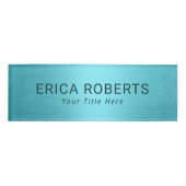 Badge D'identification Salon de beauté Turquoise moderne Spa (Devant)