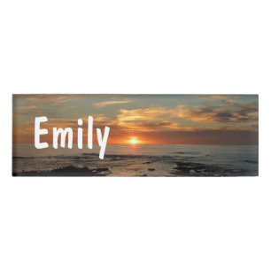 Badge D'identification San Diego Sunset II California Seascape