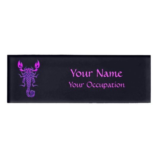 Badge D'identification Scorpion de noeud céleste pourpre (Devant)