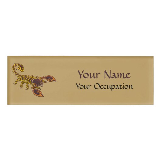 Badge D'identification Scorpion de noeud celtique (Devant)