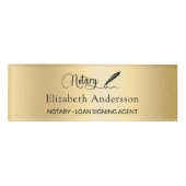 Badge D'identification Script or de l'agent de signature de prêt notaire (Devant)