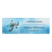 Badge D'identification Sea Turtle Modern Beach Realtor (Devant)