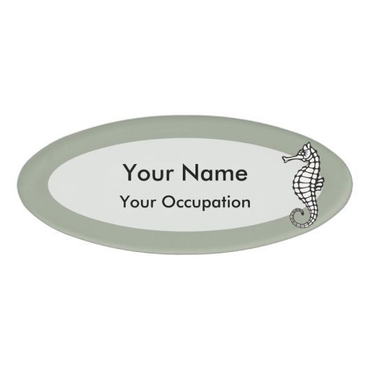 Badge D'identification Seahorse Black (Devant)