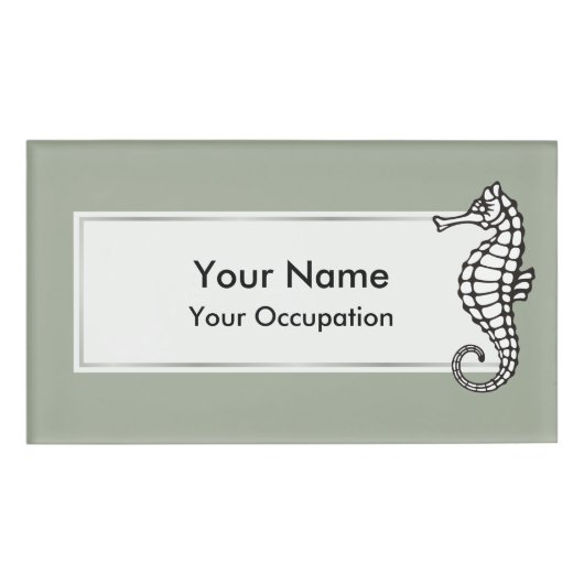 Badge D'identification Seahorse Black (Devant)