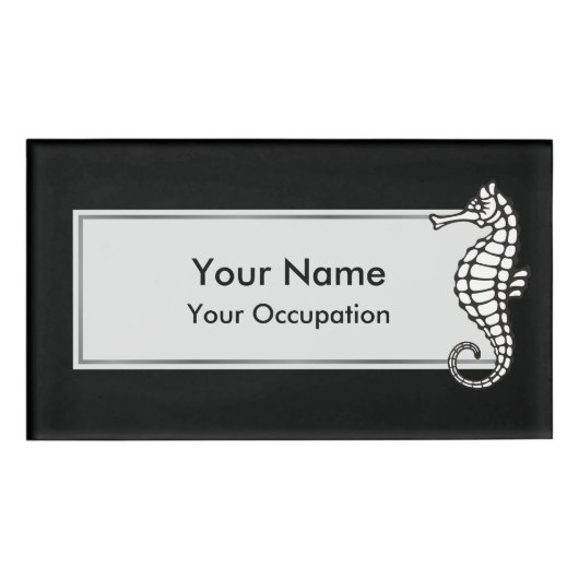 Badge D'identification Seahorse White (Devant)