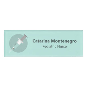 Badge D'identification Seringue décorative personnalisée par infirmièr