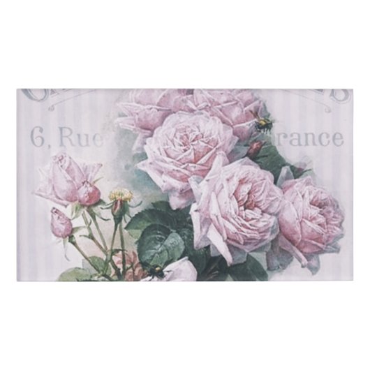 Badge D'identification shabby chic, découpage, victorien, français chic, (Devant)