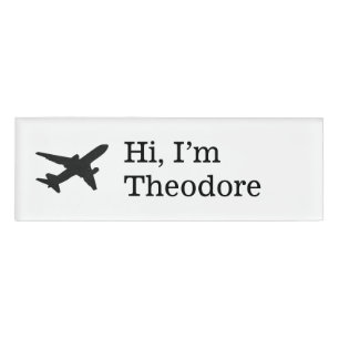 Badge D'identification Silhouette de jet