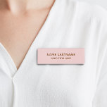 Badge D'identification Simple Basic Minimal Blush Pink Titre moderne<br><div class="desc">Vous cherchez une façon élégante et élégante d'afficher votre nom ou votre étiquette de titre? Consultez notre Balise de titre Simple Basic Minimal Blush Pink Magnetic Name ! Avec son design personnalisable et son support magnétique solide, c'est l'ajout parfait à toute tenue professionnelle. Commandez le vôtre aujourd'hui et faites une...</div>