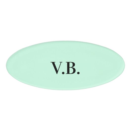 Badge D'identification Simple couleur solide ajouter le nom du texte mono (Devant)