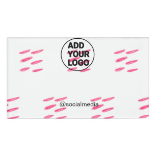 Badge D'identification simple et minimal ajouter votre logo/votre aquarel