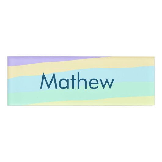 Badge D'identification simple lettre initiale monogramme ajouter votre no (Devant)