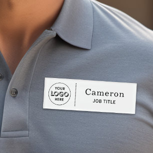 Badge D'identification Simple logo d'entreprise minimaliste Employé