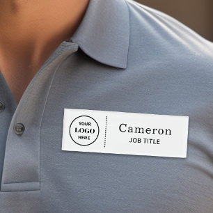 Badge D'identification Simple logo d'entreprise minimaliste Employé