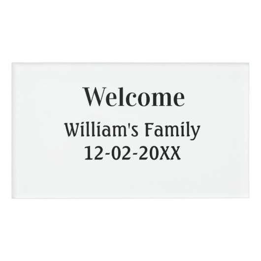 Badge D'identification simple logo monogramme minimal personnalisé (Devant)