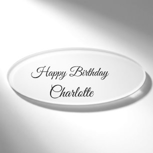 Badge D'identification SIMPLE MINIMAL.CUTIE ADD NAME BABY happy birthday 