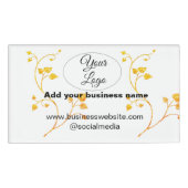 Badge D'identification simple minimum ajouter votre logo/design or jaune (Devant)