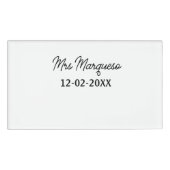 Badge D'identification simple monogramme minimal mrs M nom date année Thr (Devant)