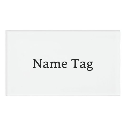 Badge D'identification Simple Professionnel 3,5" x 2" (Devant)