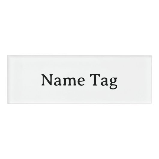 Badge D'identification Simple Professionnel 3" x 1" (Devant)