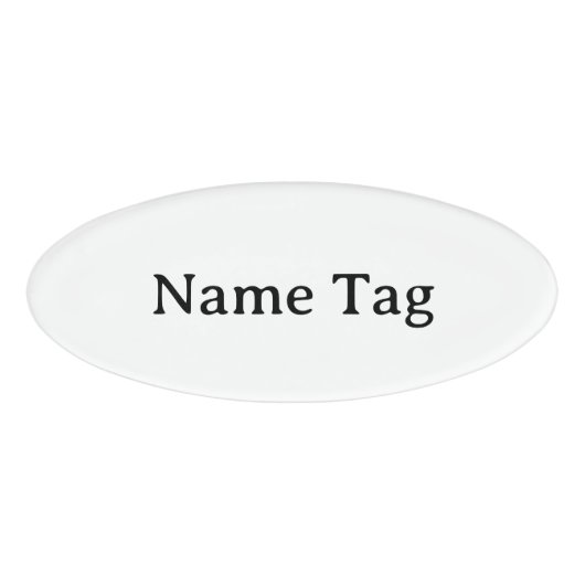 Badge D'identification Simple Professionnel 3" x 1,125" (Devant)