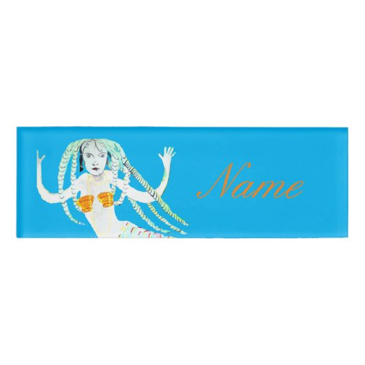 Badge D'identification Sirène avec Dreadlocks Thunder_Cove (Devant)