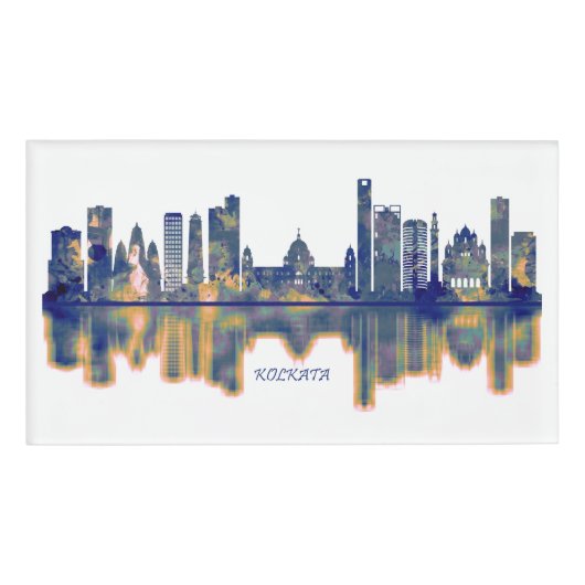 Badge D'identification Skyline de Calcutta (Devant)