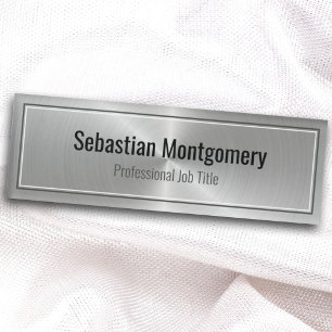 Badge D'identification Sleek Metallic Sheen Identification professionnell