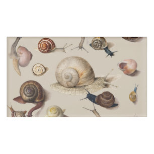 Badge D'identification Snail Slug Garden Pet Gastropod