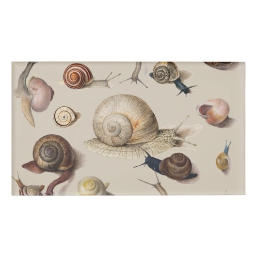 Badge D'identification Snail Slug Garden Pet Gastropod (Devant)
