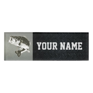 Badge D'identification Spectacle sportif de pêche au bar à grande bouche