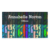 Badge D'identification Squiggly Loops sans coutures motif 07 + votre back (Devant)