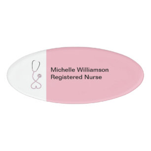 Badge D'identification Stéthoscope d'infirmière de santé des femmes
