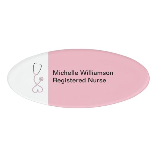 Badge D'identification Stéthoscope d'infirmière de santé des femmes (Devant)