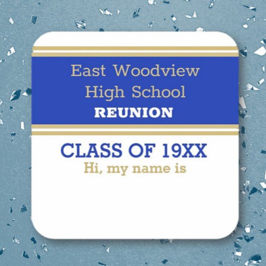 Badge d'identification! Stickers Réunion de classe