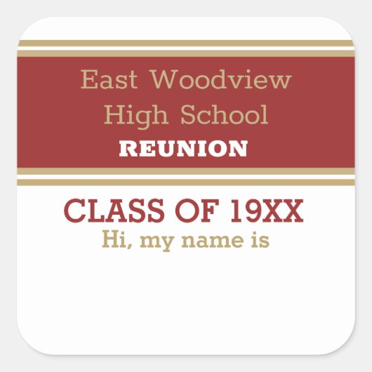 Badge d'identification! Stickers Réunion de classe (Devant)