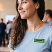 Badge D'identification STRIPES SPORTIVES - Vert Noir Blanc + vos idées
