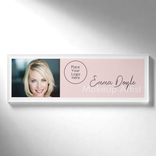 Badge D'identification Studio de beauté, de coiffure et de maquillage Blu (Devant)