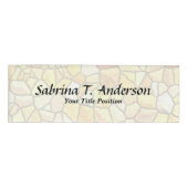 Badge D'identification Style Stylish Stone Wall Élégant Script moderne (Devant)