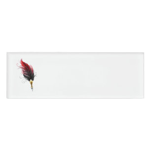 Badge D'identification Stylo rouge en plumes avec nib or