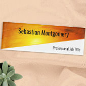 Badge D'identification Sunset Orange Artwork Geometry Professional